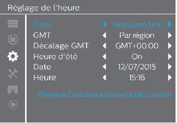 Comment régler l'heure sur le philips DTR3000?