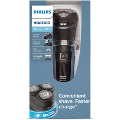 Convenient Shave. Faster charge.*