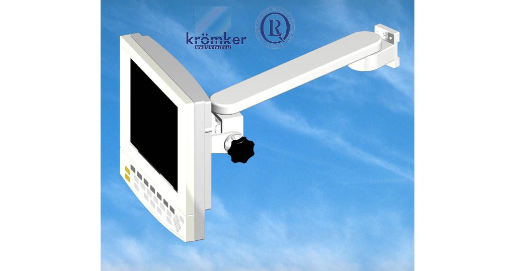 M1095A 10" Flat Screen, swing arm mount for step free rotation1