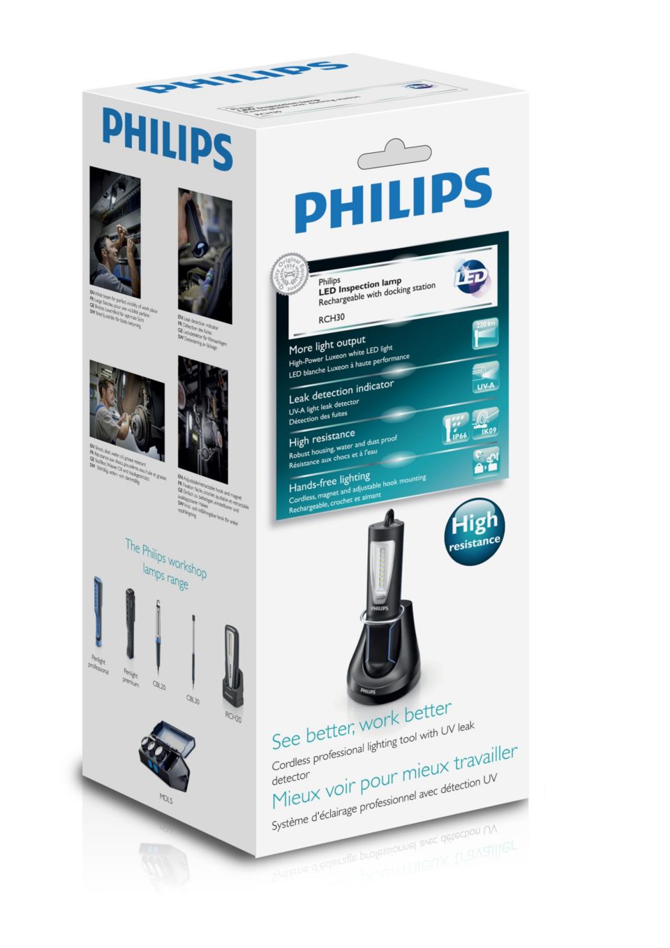 Lámpara de Inspección Philips LED detector de fugas con base