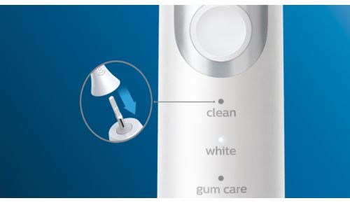 Brush heads select the optimal mode and intensity