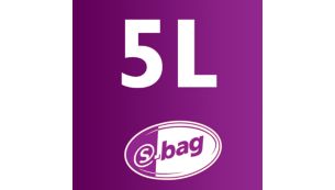 5 l Staubaufnahmekapazität für längeres Reinigen