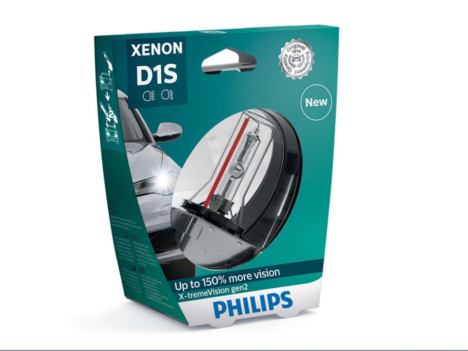 Philips D2S Xtreme Vision Gen2 Xenon Bulb (150% More Vision)