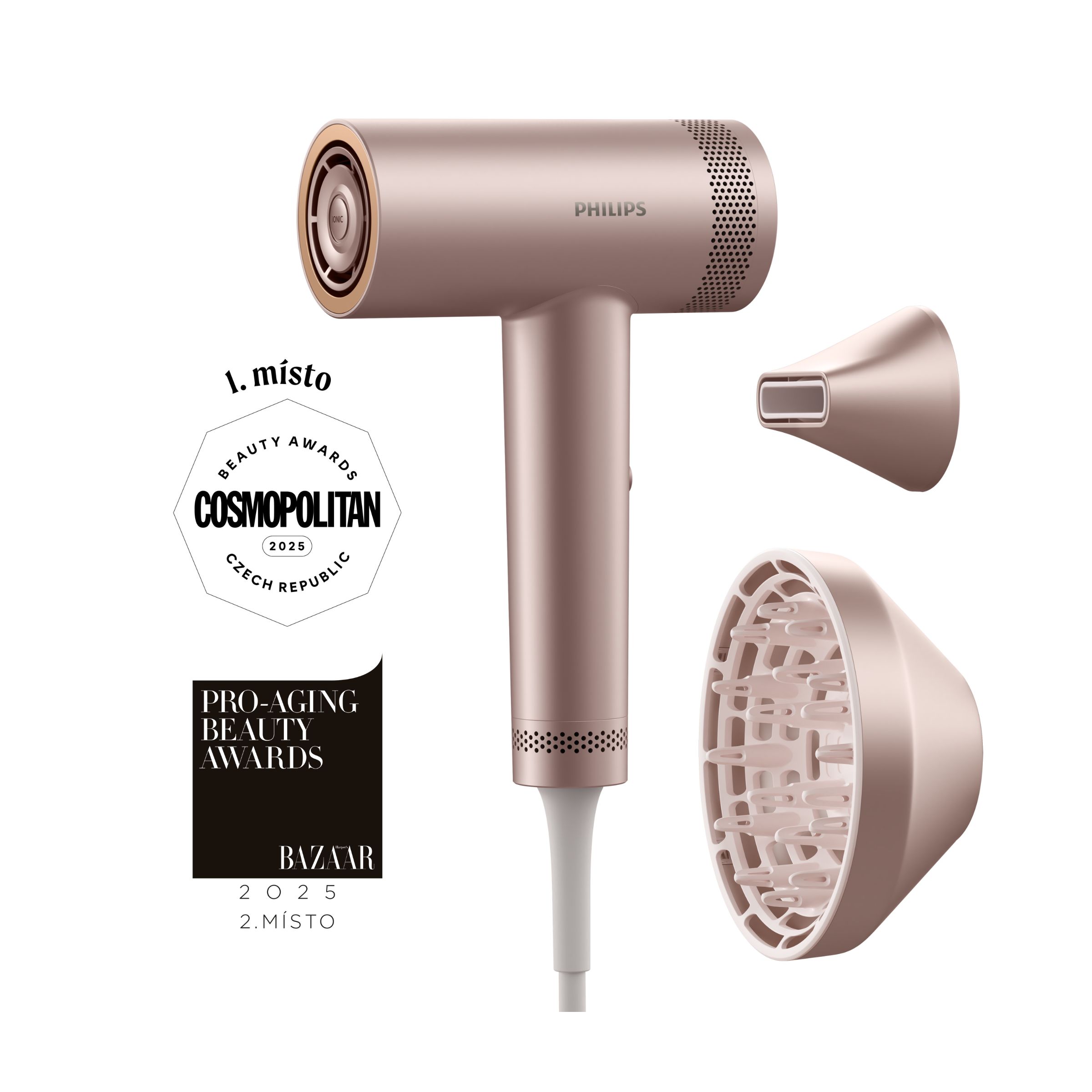 Philips Hair Dryer 8000 Series - Fén S technologií ThermoShield Advanced - BHD837/10