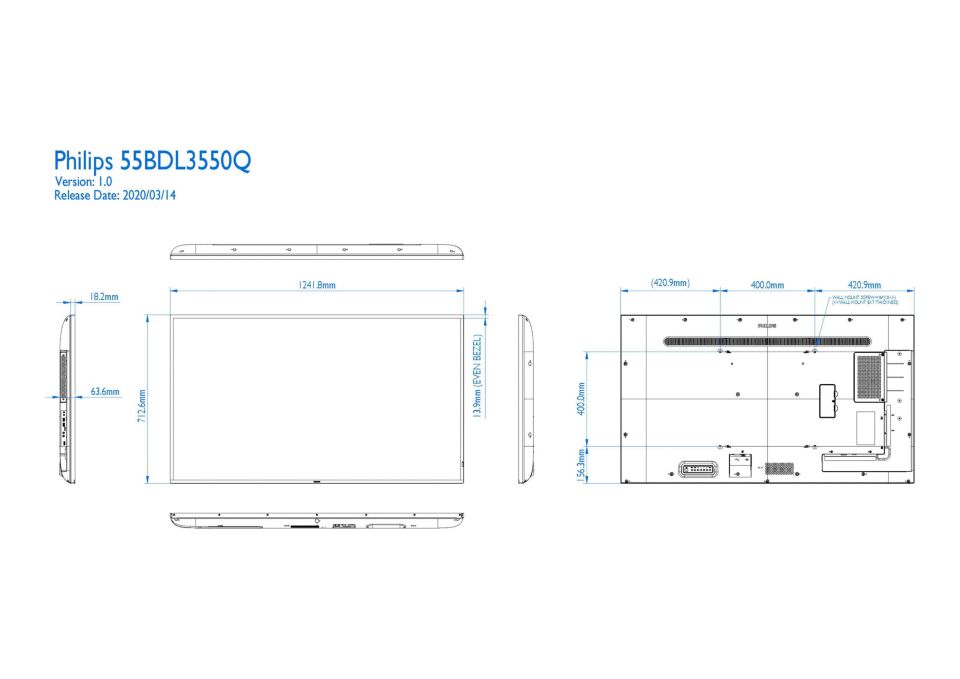 Signage Solutions Q-Line Display 55BDL3550Q/00 | Philips