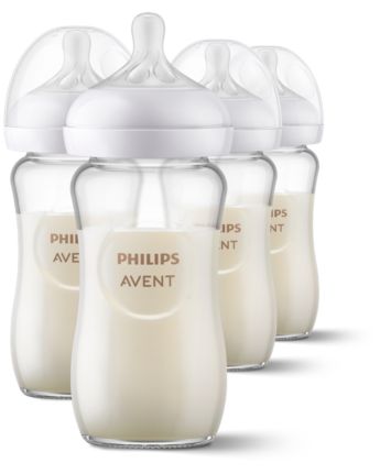 Philips Avent Kit biberons en verre Natural Response pour nouveau-né - 5  biberons, 2 sucettes Ultra Soft 0-6 mois, goupillon, sans BPA (modèle  SCD879/11) : : Bébé et Puériculture