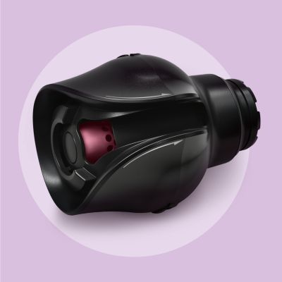 L'accessoire boucleur soufflant automatique crée des ondulations et des boucles légères