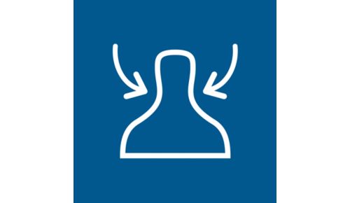 Nipple shape designed for secure latch