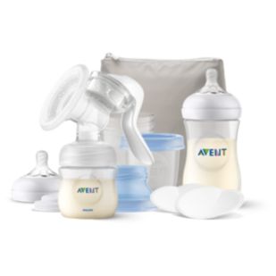 Avent Set pentru alăptare cu pompă de sân manuală 