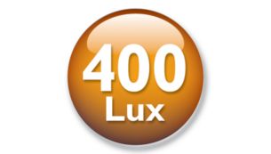 Up to 400 Lux for both natural awakening and easy reading