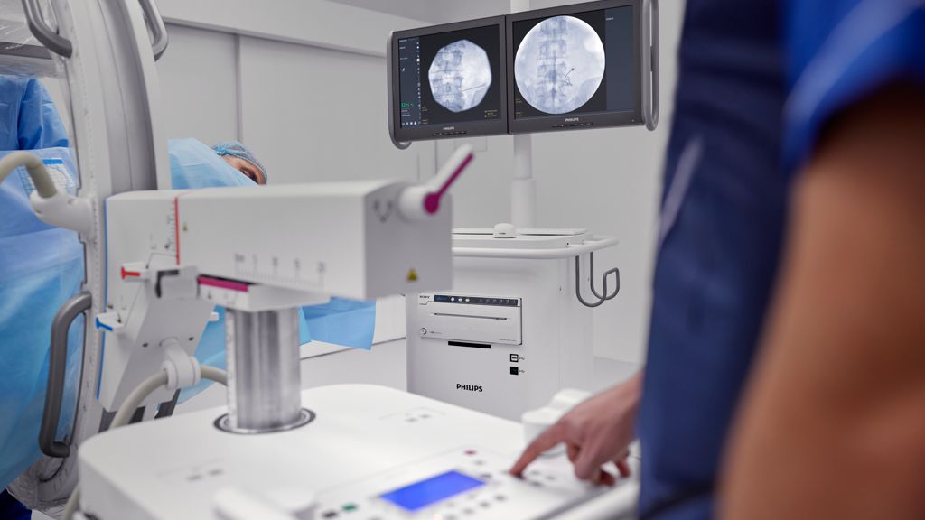 Usage of collimation for  lumbar spine procedure