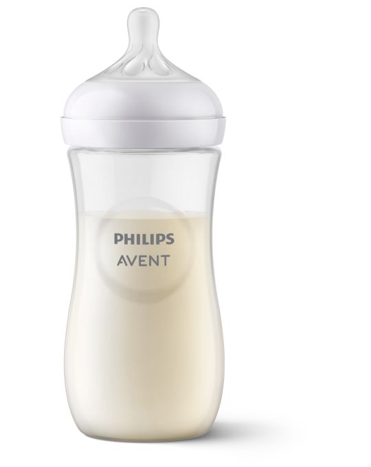 Philips Avent Natural Baby Bottle with Natural Response Nipple, Clear, 4oz,  1 pack, SCY900/01