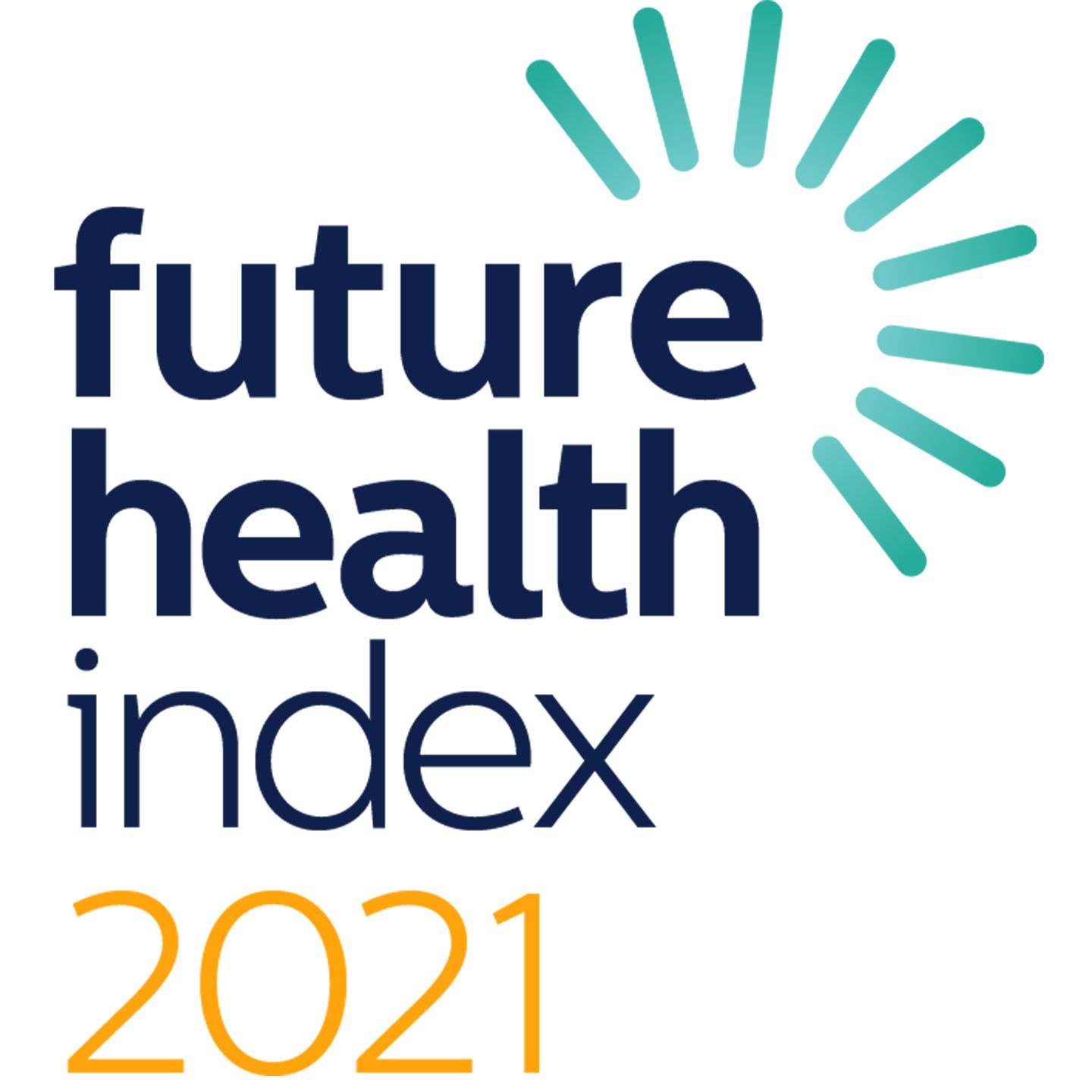 Future Health Index logo with stylized blue rays.
