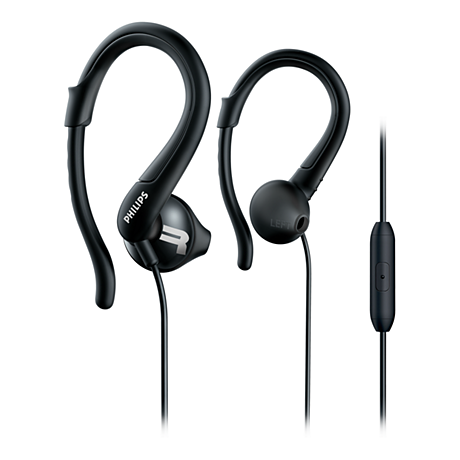 SHQ1255TBK/00  Sports headphones with mic