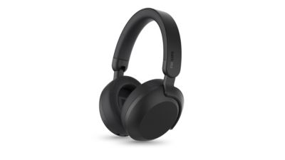 Over ear wireless headphones in black