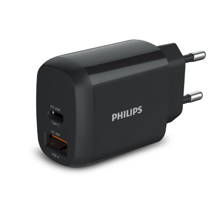 Stenski polnilnik, vhoda USB in Type-C