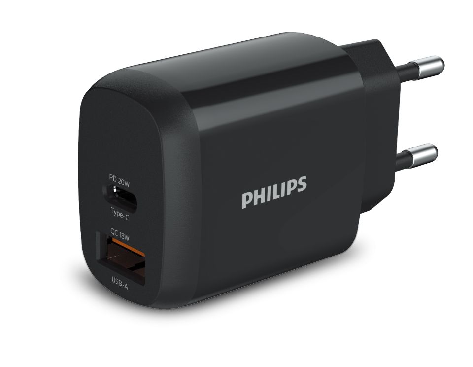 Stenski polnilnik, vhoda USB in Type-C