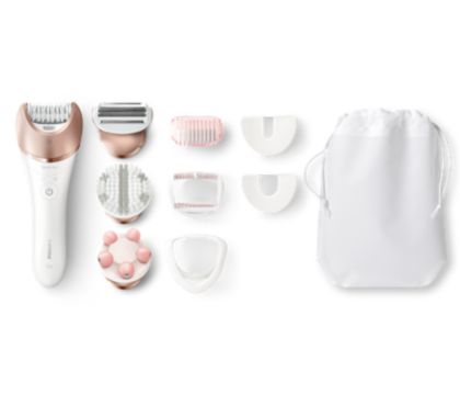 More hair removal power + tweezing actions in a Philips epilator