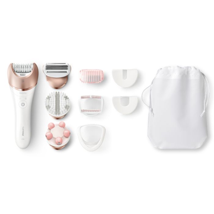 More hair removal power + tweezing actions in a Philips epilator