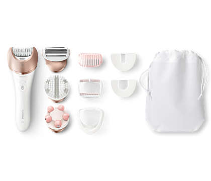 More hair removal power + tweezing actions in a Philips epilator