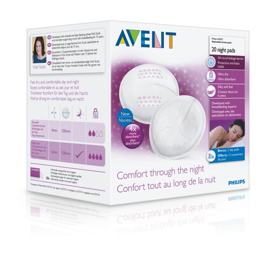 AVENT MAX COMF. BREAST PADS 07621