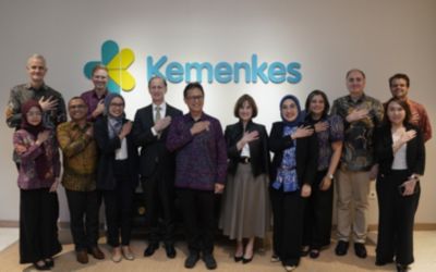 Tim Kementerian Kesehatan Indonesia, Philips, dan Kedutaan Besar Belanda di kantor Kemenkes