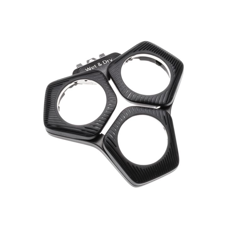 Keeps shaving heads in position