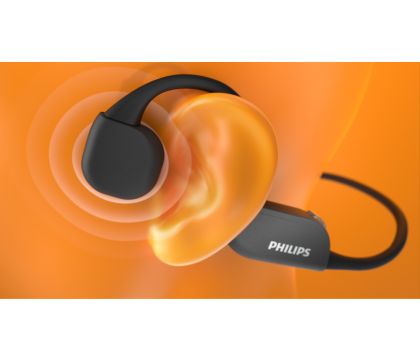 Auriculares inalámbricos - TAA6606BK/00 PHILIPS, Banda para el cuello,  Bluetooth, Negro