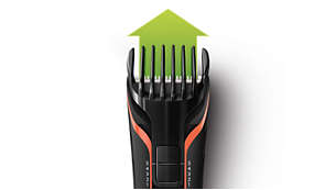 Includes adjustable comb, trims hair from 3-11 mm