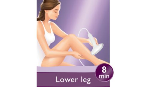 Include un accessorio più grande per il corpo per un trattamento veloce