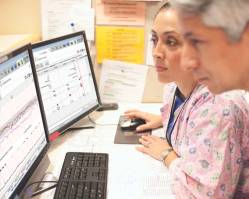 Clinicians watching data