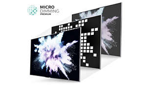 Pluripremiata tecnologia Micro Dimming Premium per un contrasto incredibile