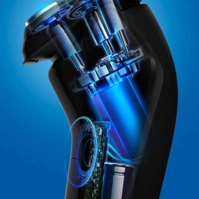 Smart motor control adjusts the shaver power automatically