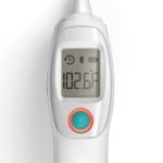 Measures and records your child’s temperature