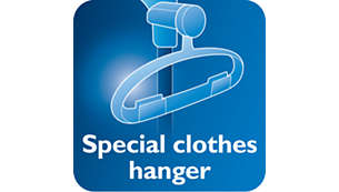 Hanger with hang&lock feature for stability during steaming