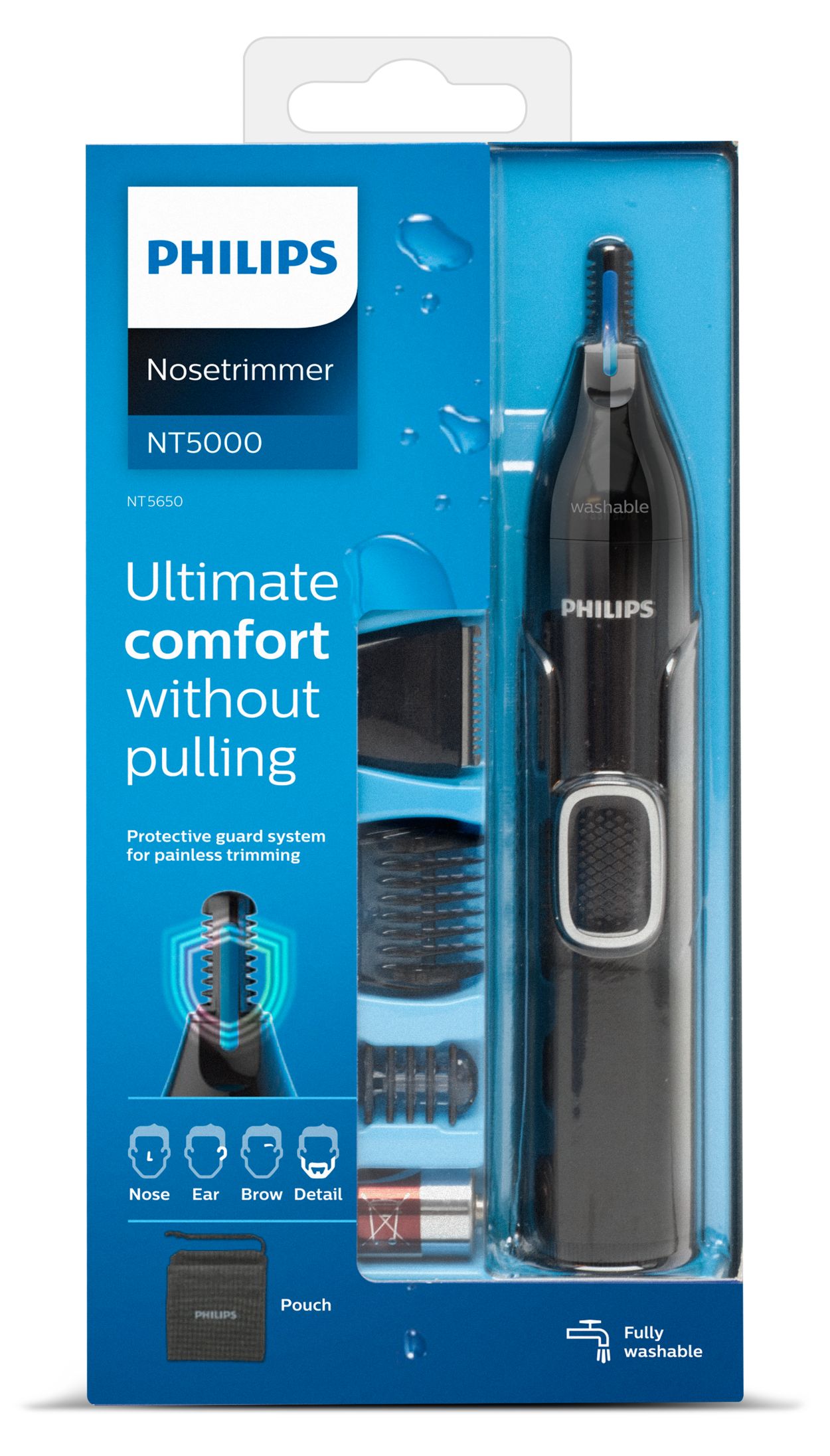 merknaam spoor Van storm Nose trimmer series 5000 Neus-, oor-, wenkbrauw- en detailtrimmer NT5650/16  | Philips