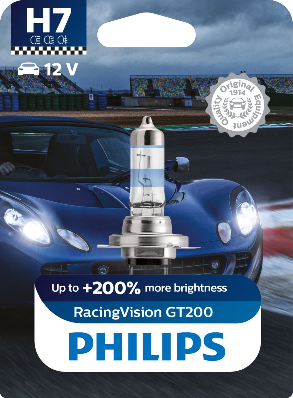 PHILIPS H7 12V 55W Racing vision GT200. 12972RGT