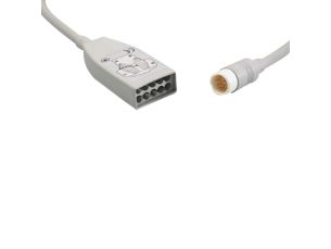 ECG 10-lead (5+5) trunk cable, 2.7m AAMI and IEC Trunk Cable