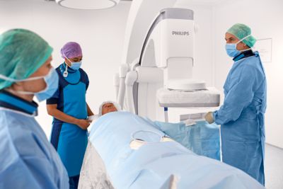 Azurion with FlexArm table position