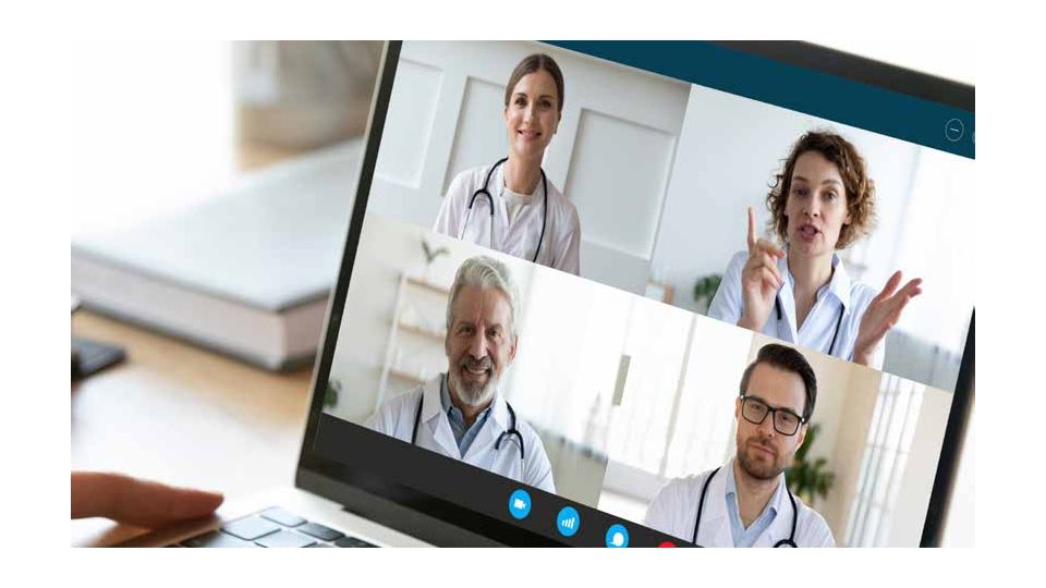 Clinical team participates in a virtual care telehealth appointment
