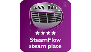 SmartFlow heated steam plate for great results