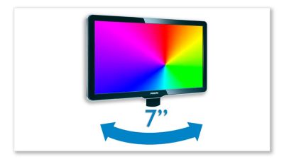Panel LCD color giratorio de 7" que ofrece más opciones de visualización