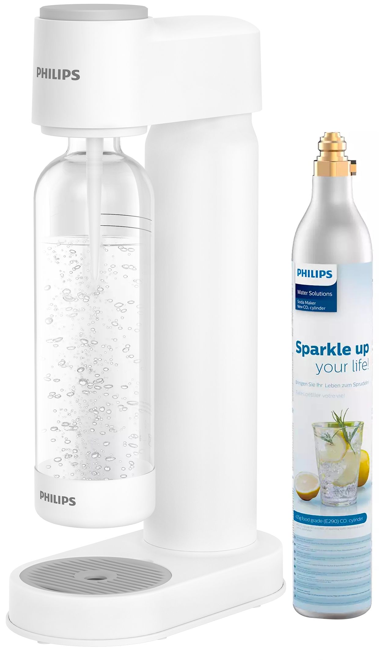 Philips GoZero - Máquina para hacer agua con gas Lite con accesorios,  blanco ADD4901WH/10