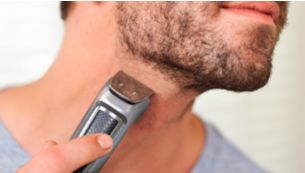 Apare as bordas da barba e do pescoço para completar o visual