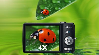 Zoom óptico de 4X para magníficos primeros planos