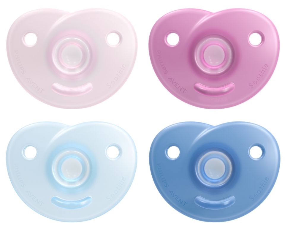 Philips 2 Pack AVENT Soothie Pacifier, Pink, 3 Months and above (3M+)