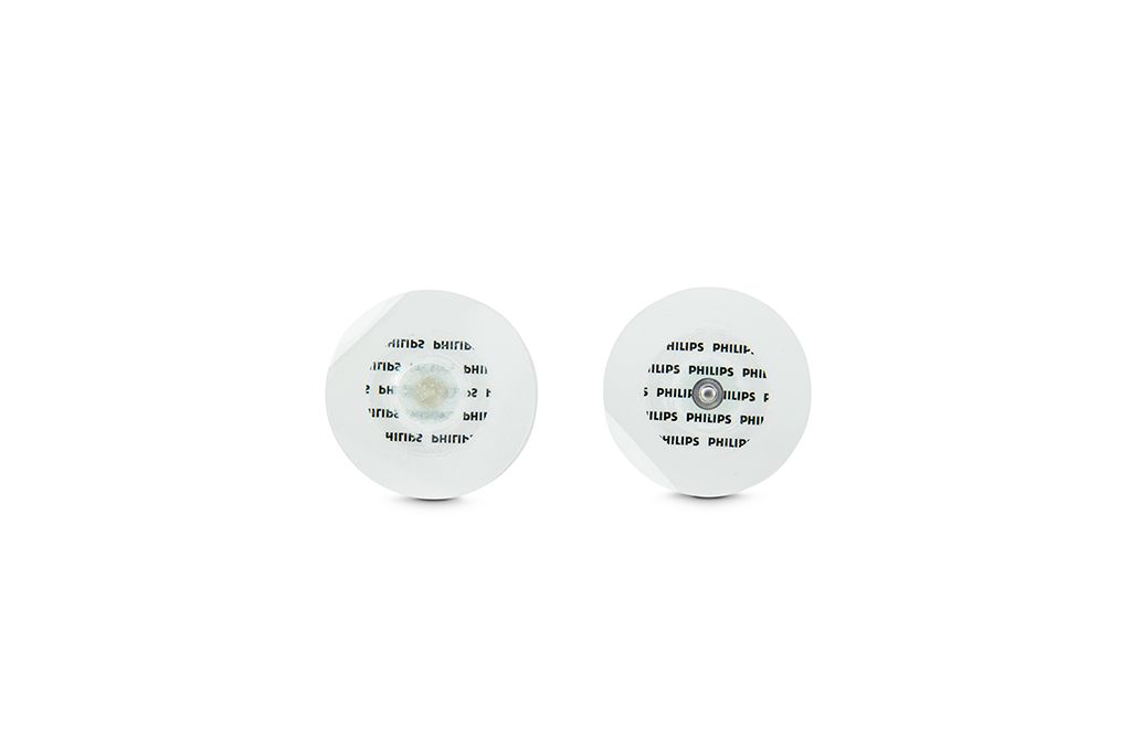 	
989803192551 clear tape wet gel ECG electrode; standard product photo