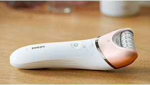 First epilator with S-shaped handle
