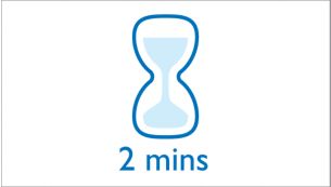 Start quickly: less than 2 minutes start-up time