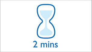 Schnell starten: Aufheizzeit von weniger als 2 Minuten